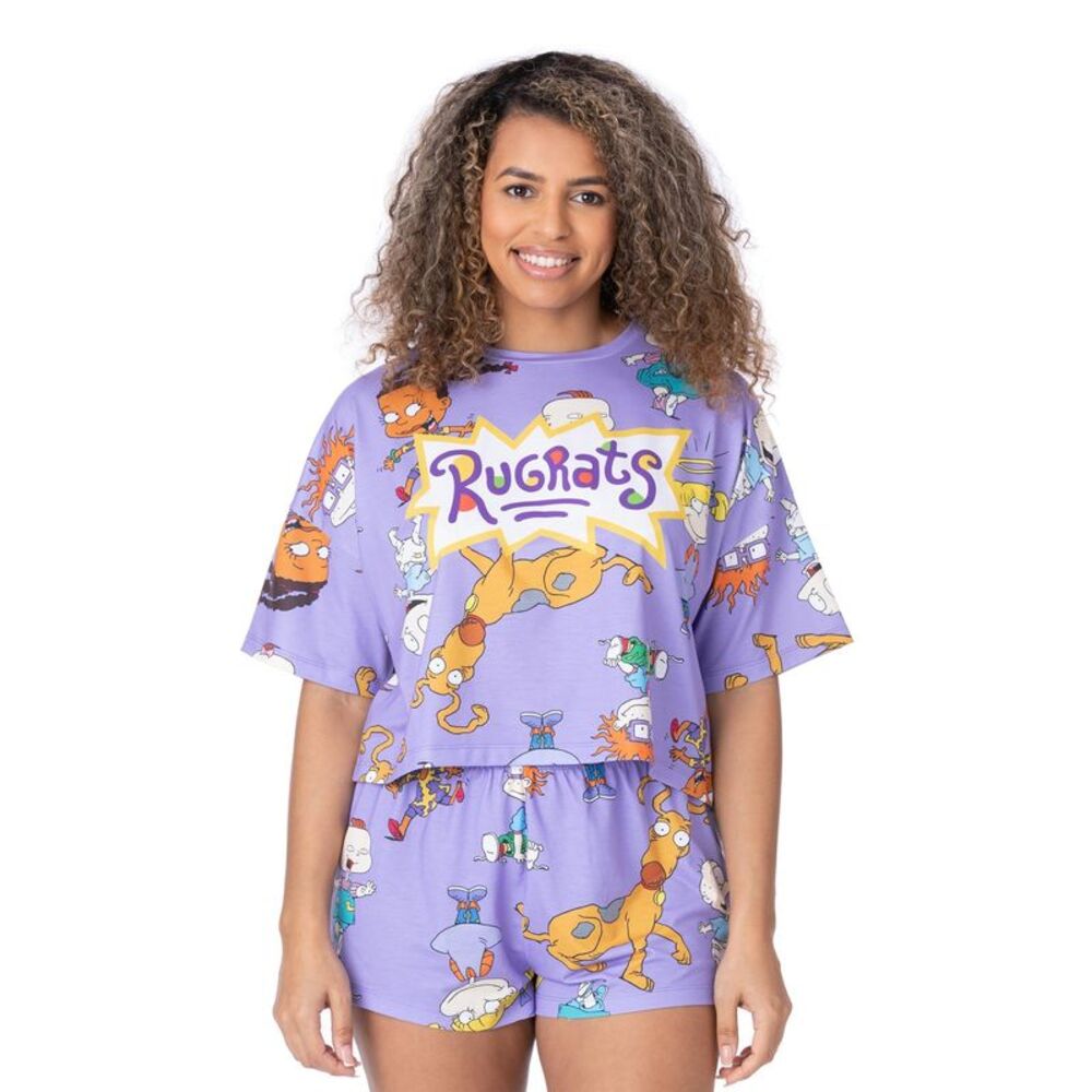Rugrats Womens/Ladies All-Over Print Short Pyjama Set / Purple